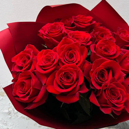 Červené růže a balonky